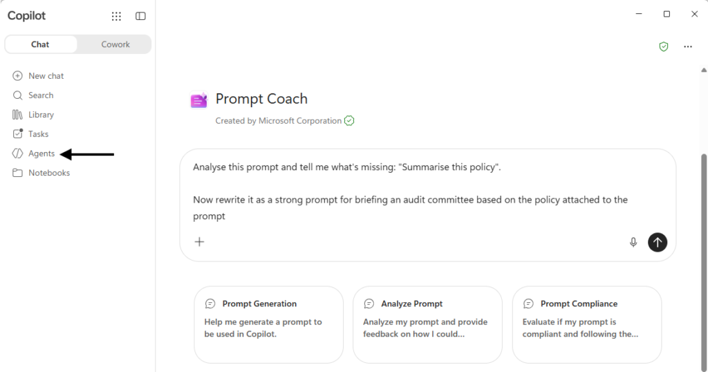Prompt Coach agent